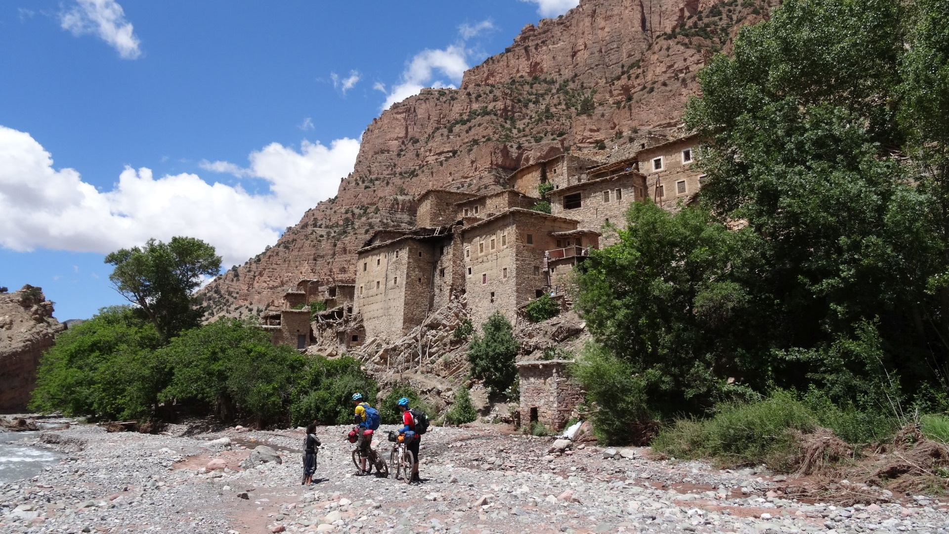 The remote Tassaout valley, only reachable on foot (or by bike!), at the ancient village of Fakhour. Taken on "Day 2" of our 2-week, unsupported traverse of the High Atlas in 2015 . © Steve Woodward
