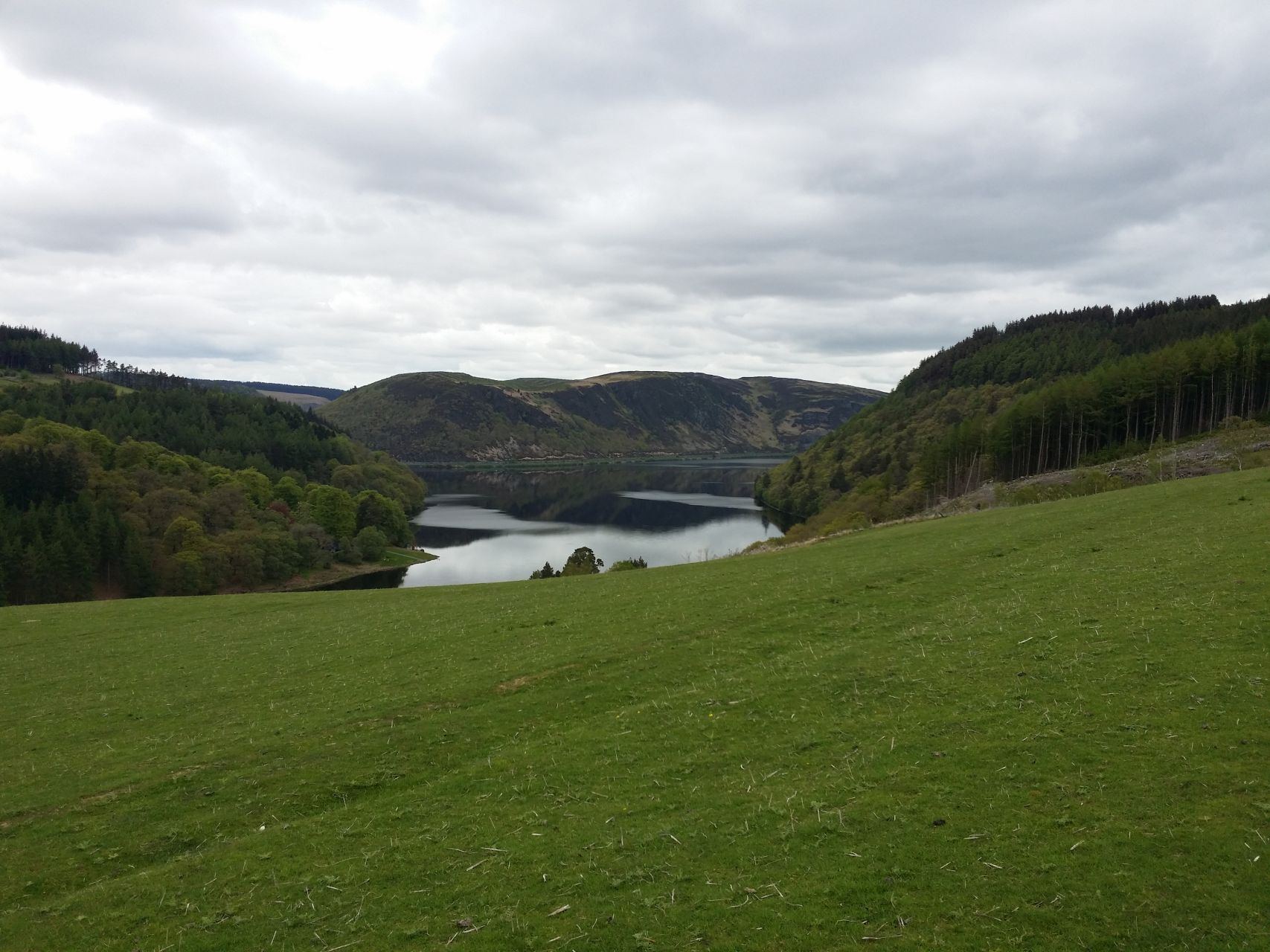 Day 6 - Open riding along grass and rocky sections above Caban-coch Reservoir