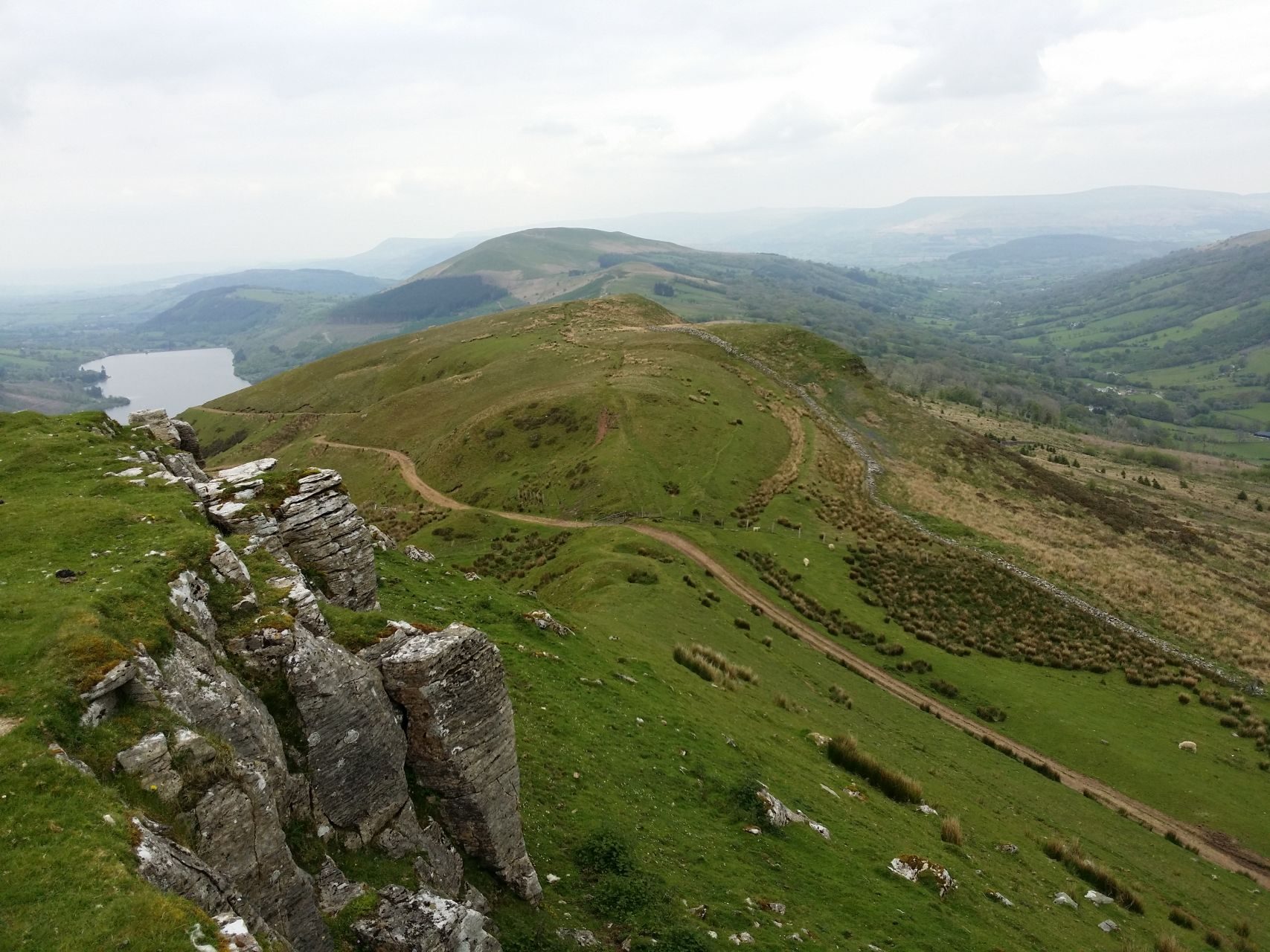 Day 7 - On slopes of Cefn y Ystrad looking toward Talybont reservoir