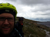 Day 1 - In gale force head winds and driving rain along Llyn Cowlyd reservoir