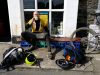 Day 3 - Jon at village shop in Bryncrug