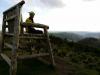 Day 4 - Jon sitting in the big chair at top of Nantyrarian