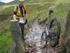 Day 4 - Jon bike-stile-climb fail on during Afon Hengwm valley marsh trudge © Paul Bonwick