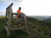 Day 4 - Paul sitting in the big chair at top of Nantyrarian © Paul Bonwick