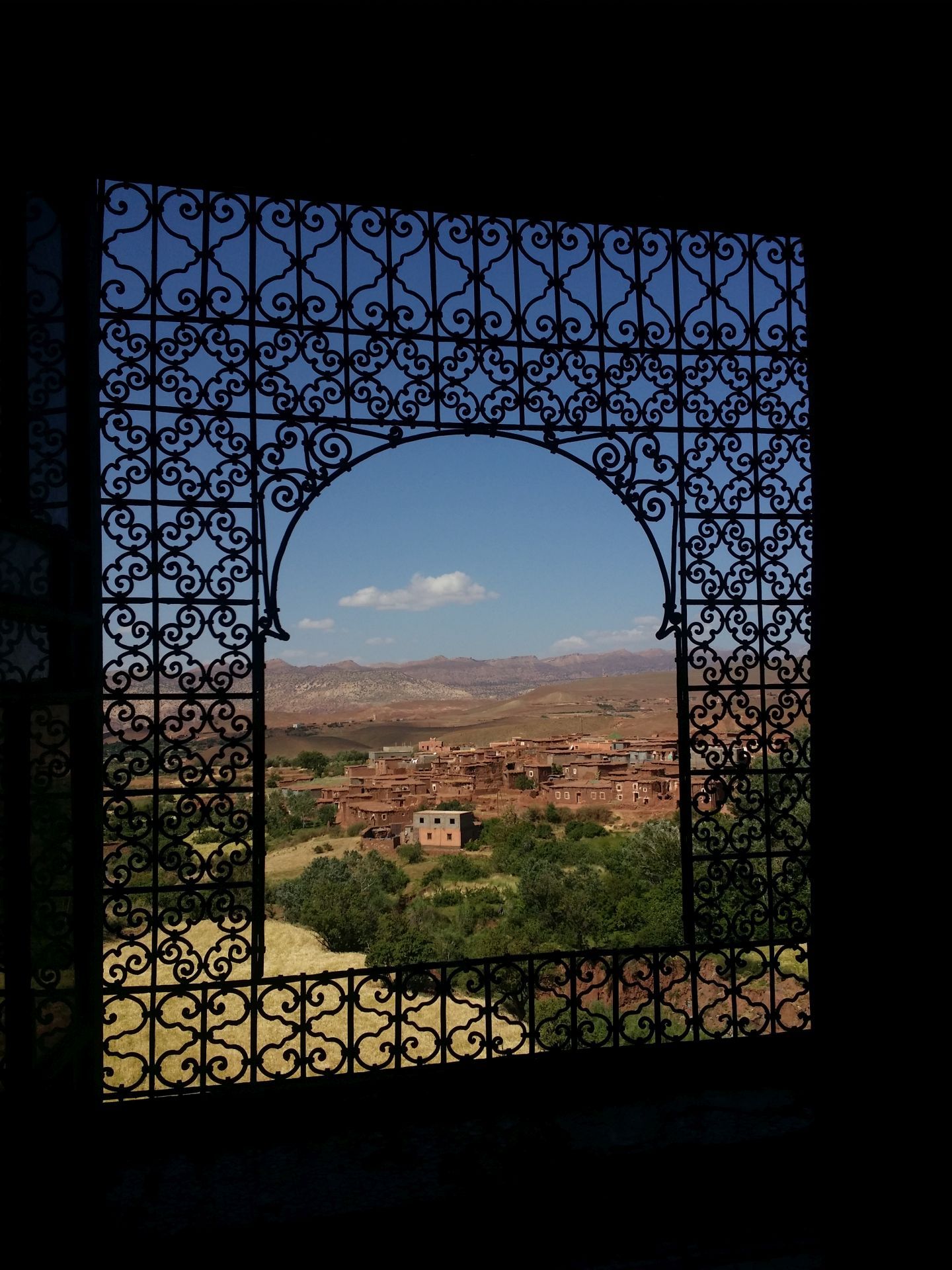 Transfer Day B - The view from Kasbah Telouet. Stop off during unscheduled taxi transfer from Anguelz to Aghbalou.