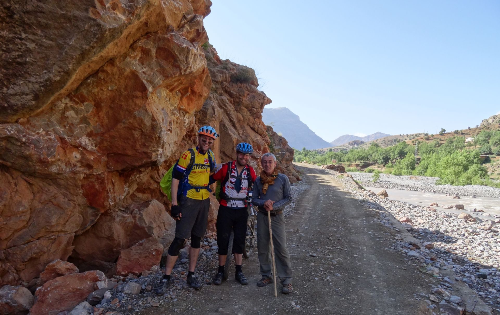 Day 2 - With our amiable host from last night, José. Setting off from Anergui. © Steve Woodward