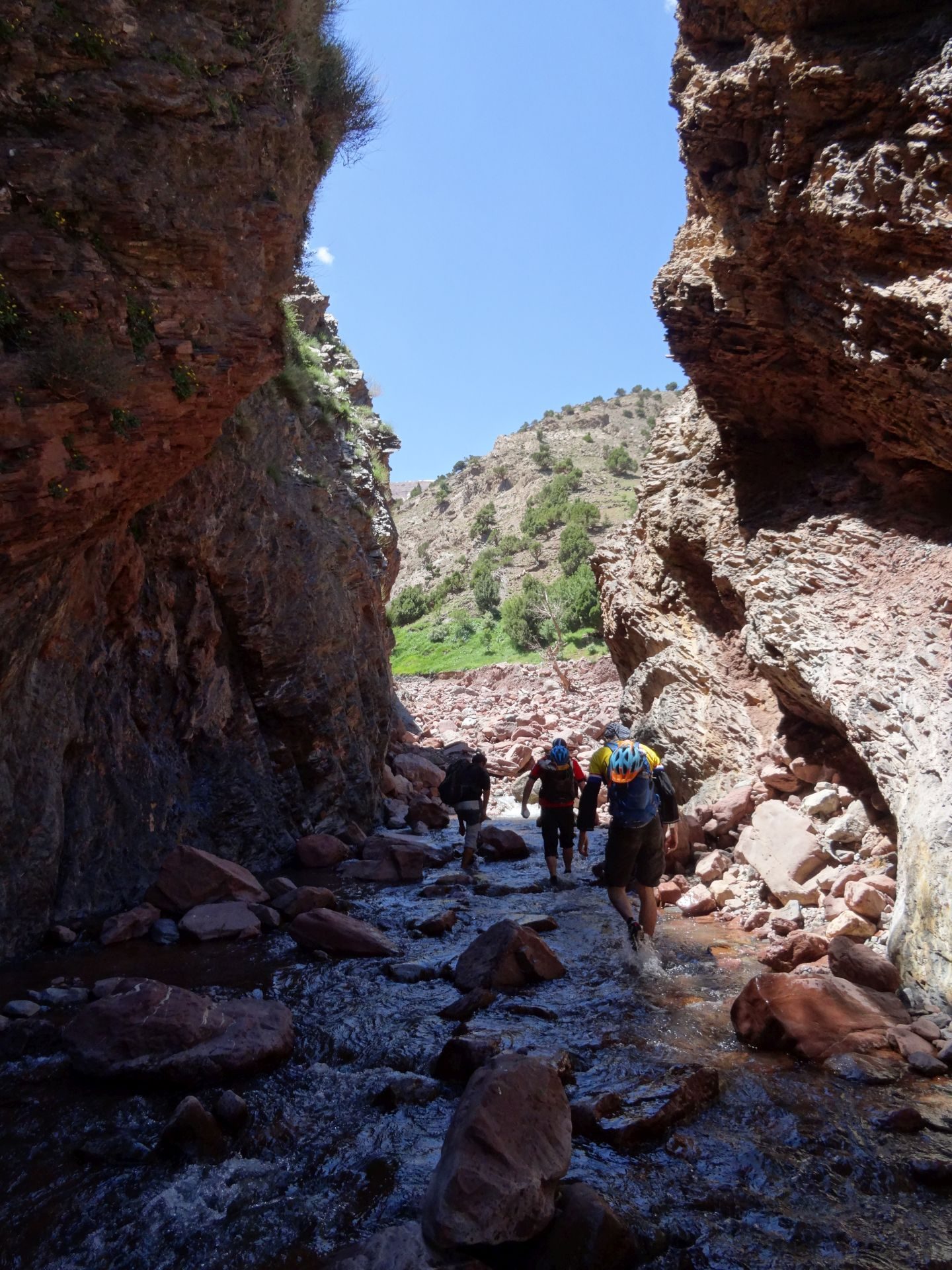 Day 4 - Threading through narrow ravines, we feel like Indiana Jones! The climb toward Tizi-n-Rughuelt pass continues. © Steve Woodward