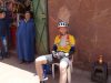 Day 7- Resting up in the shade, readying to drink orange liquid sugar, during the steady 6-hour climb up the "Ouka Monster". © Steve Woodward
