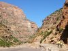 Day 2 - Readying ourselves for the track up ahead being "just passable" due to flooding ... Looking down the Assif Melloul gorge from Anergui. © Shaun Grey
