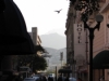 Monterrey, NL, Mexico - On the edge of the main shopping area, Hitchcock's pigeons launch their attack