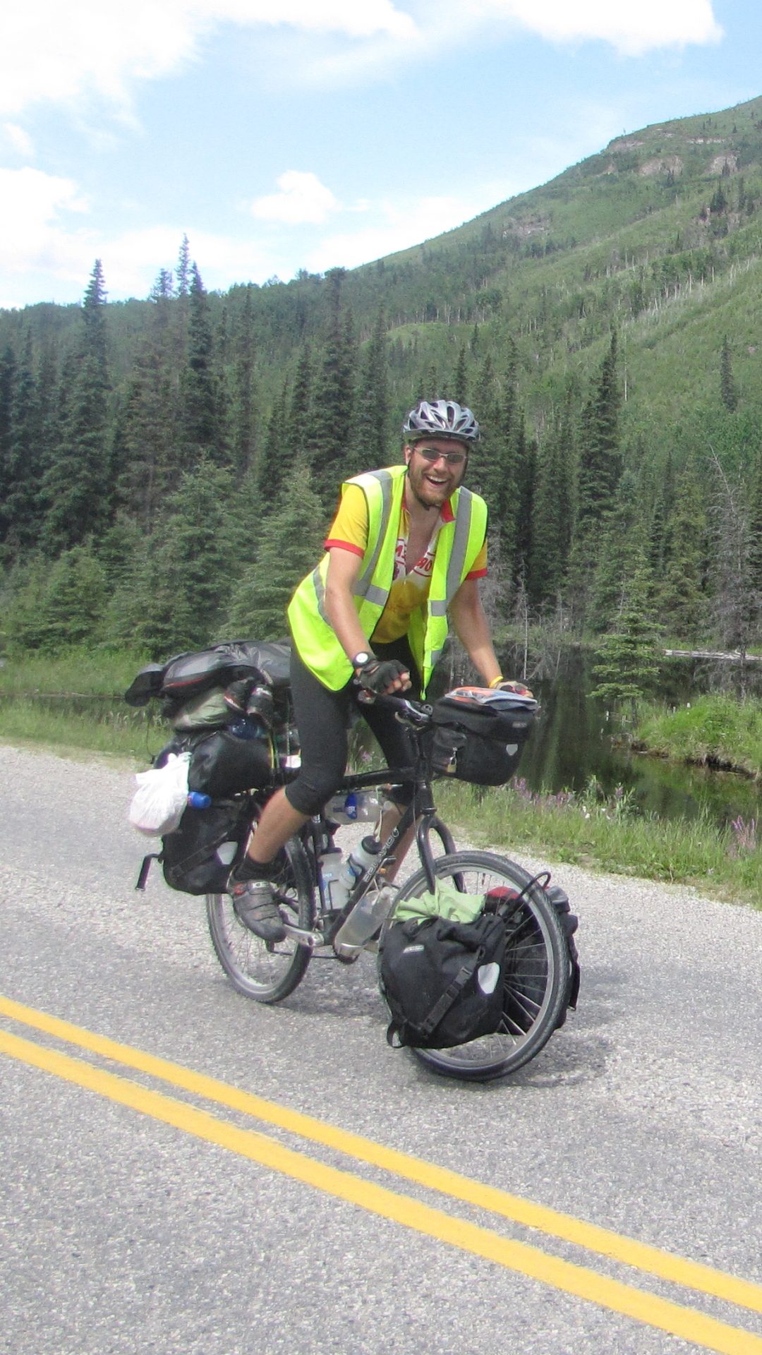 Jon Slade. Travelling light!