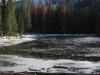 Nr Bear Lake, Rocky Mtn Nat Pk, CO, USA - Strangely there was no one sitting on the bench next to the FROZEN LAKE!