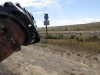 Nr Rawlins, WY, USA - Yes I`m on the Freeway! (legal for this stretch in WY) It was the only public road in the area without massive detour...and was actually one of the best, safest roads I`ve been on with a 10 ft wide wonderfully smooth shoulder and little traffic!