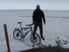 Prudhoe Bay, Arctic Ocean "wheel dip" - Ok its frozen but that thar is the Arctic Ocean (just finished rebuilding Charles 5 mins before)