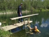 Nr Fort St John, YT, Canada - Cooling off at midday (pic courtesy of the Budwegs)