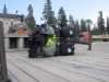 Watson Lake, YT, Canada - 2nd broken wheel!  Lift on back of semi / articulated lorry