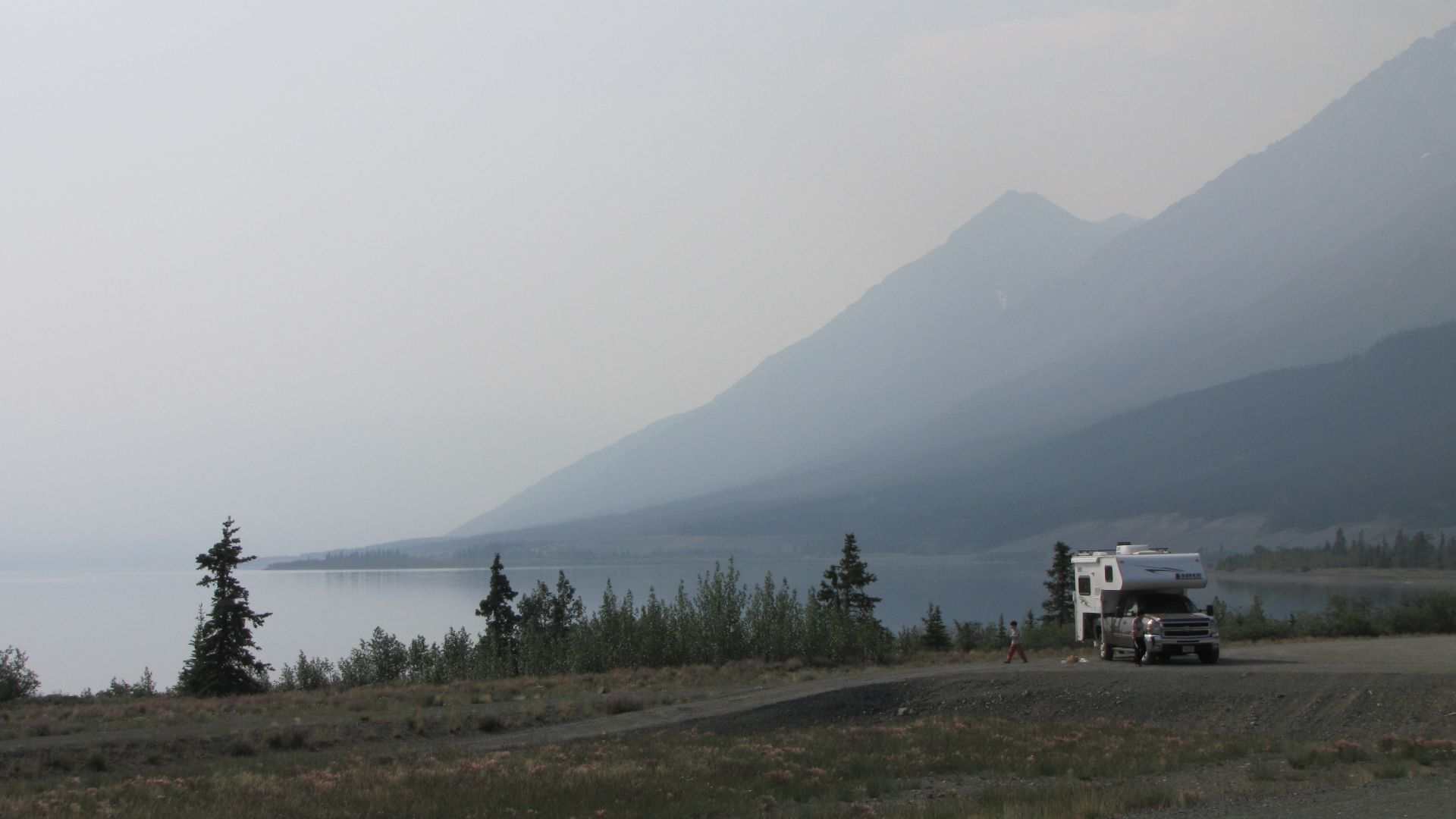 Kluane Lake, YT, Canada - RV, biker & cyclists heaven