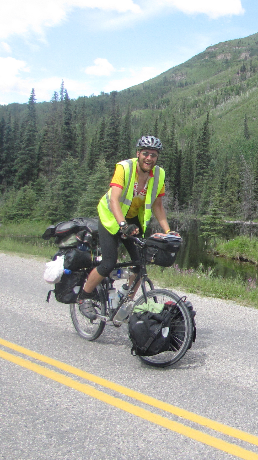 Jon Slade. Travelling light!
