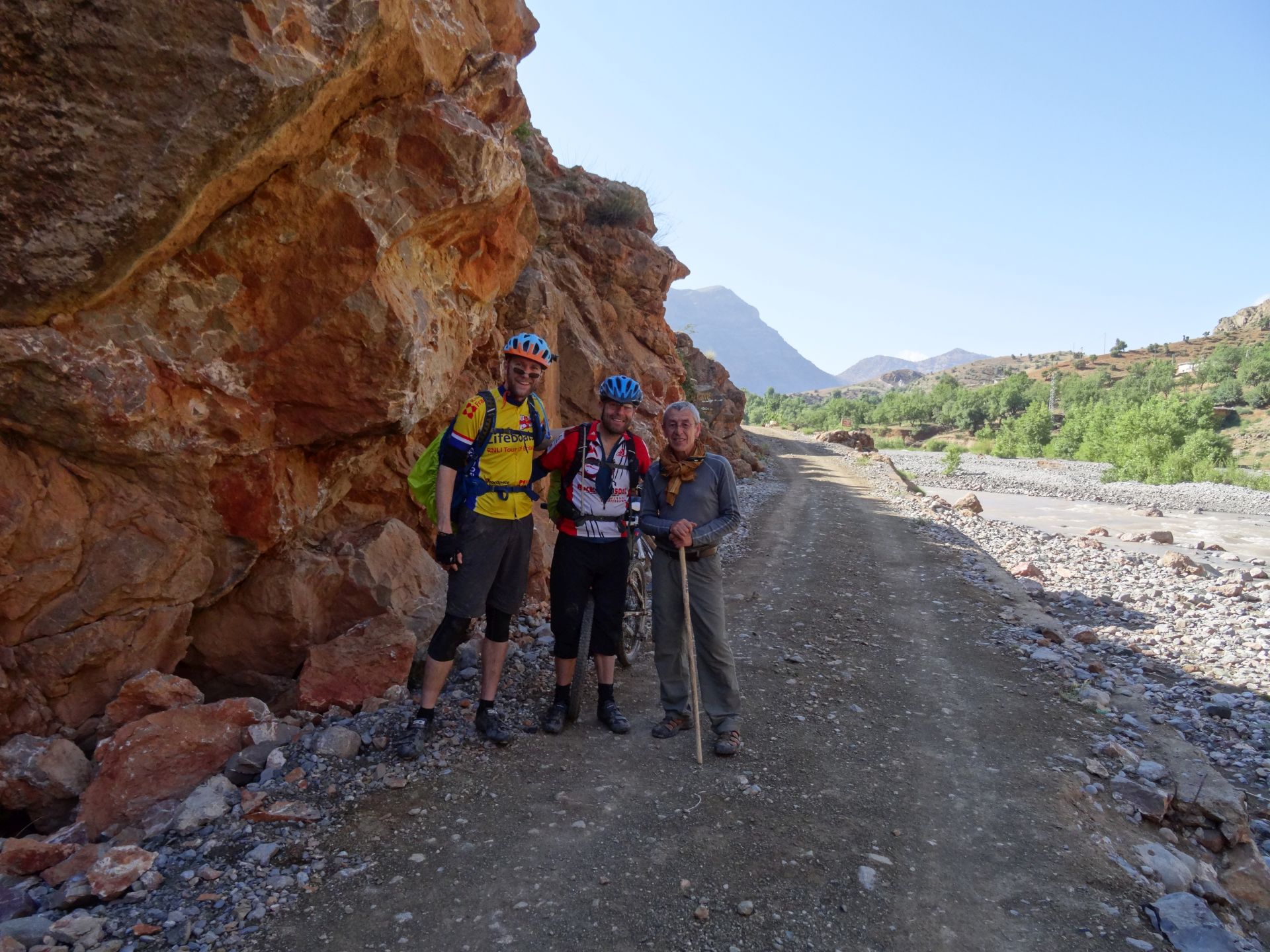 Day 2 - With our amiable host from last night, José. Setting off from Anergui. © Steve Woodward